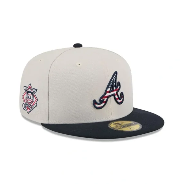 Hot Atlanta Braves Independence Day 2024 Kids 59FIFTY Fitted Hat - KTGCaps - Baseball caps for various teams, purchased online at a discount