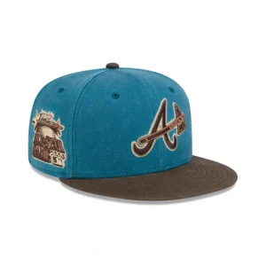 Best Atlanta Braves Indigo 59FIFTY Fitted Hat - KTGCaps - Baseball caps for various teams, purchased online at a discount