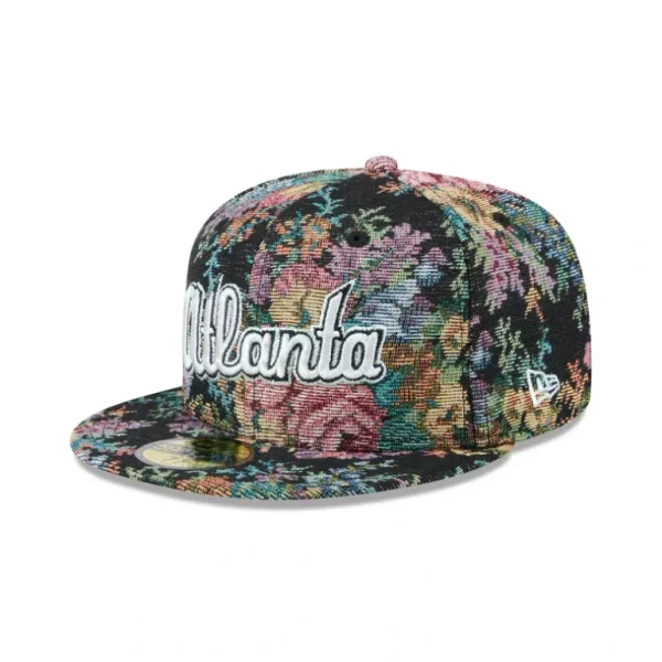 Cheap Atlanta Braves Jacquard Pattern 59FIFTY Fitted Hat - KTGCaps - Baseball caps for various teams, purchased online at a discount