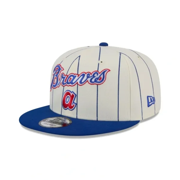 Best Atlanta Braves Jersey Pinstripe 9FIFTY Snapback Hat - KTGCaps - Baseball caps for various teams, purchased online at a discount