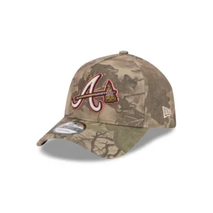 Outlet Atlanta Braves Leaf Camo 9FORTY AFrame Snapback Hat - KTGCaps - Baseball caps for various teams, purchased online at a discount