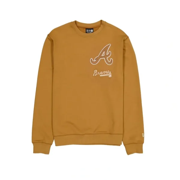 Best Atlanta Braves Light Bronze Logo Select Crewneck - KTGCaps - Baseball caps for various teams, purchased online at a discount