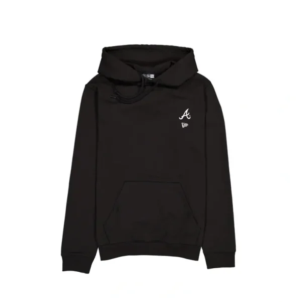 Clearance Atlanta Braves Logo Essentials Black Hoodie - KTGCaps - Baseball caps for various teams, purchased online at a discount