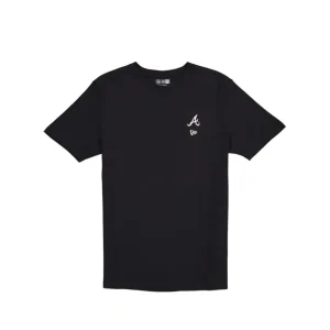 New Atlanta Braves Logo Essentials Black TShirt - KTGCaps - Baseball caps for various teams, purchased online at a discount