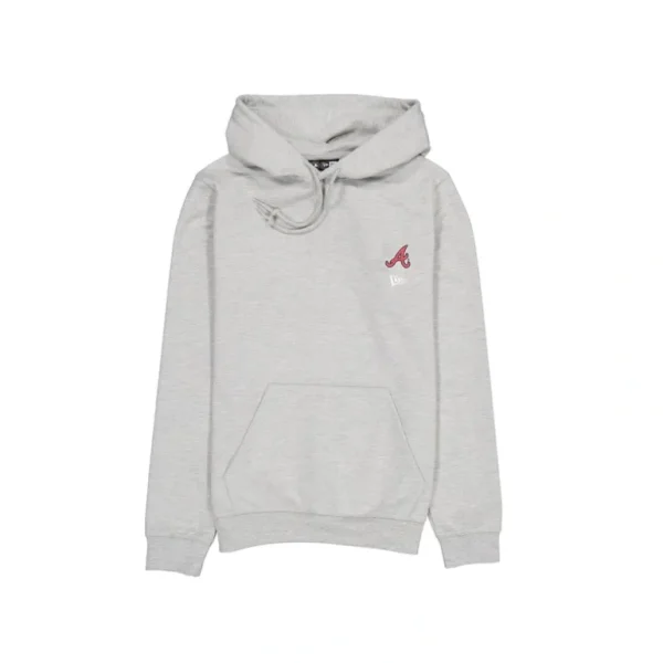 Clearance Atlanta Braves Logo Essentials Gray Hoodie - KTGCaps - Baseball caps for various teams, purchased online at a discount