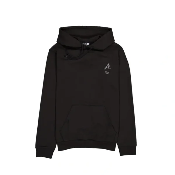 Best Sale Atlanta Braves Logo Essentials Tonal Black Hoodie - KTGCaps - Baseball caps for various teams, purchased online at a discount