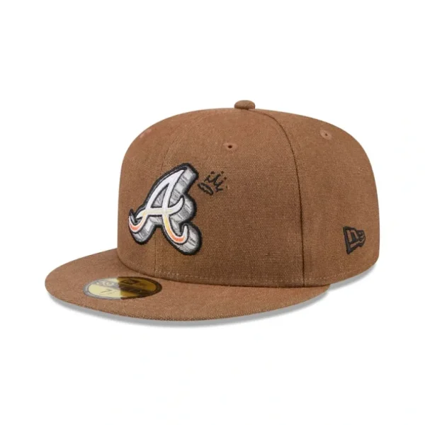 Discount Atlanta Braves Logo Scribble 59FIFTY Fitted Hat - KTGCaps - Baseball caps for various teams, purchased online at a discount