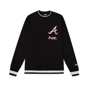 Sale Atlanta Braves Logo Select Black Crewneck - KTGCaps - Baseball caps for various teams, purchased online at a discount