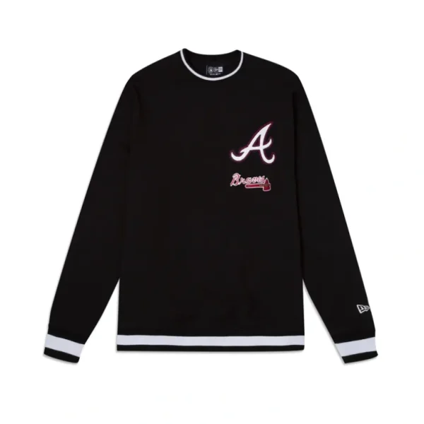 Sale Atlanta Braves Logo Select Black Crewneck - KTGCaps - Baseball caps for various teams, purchased online at a discount