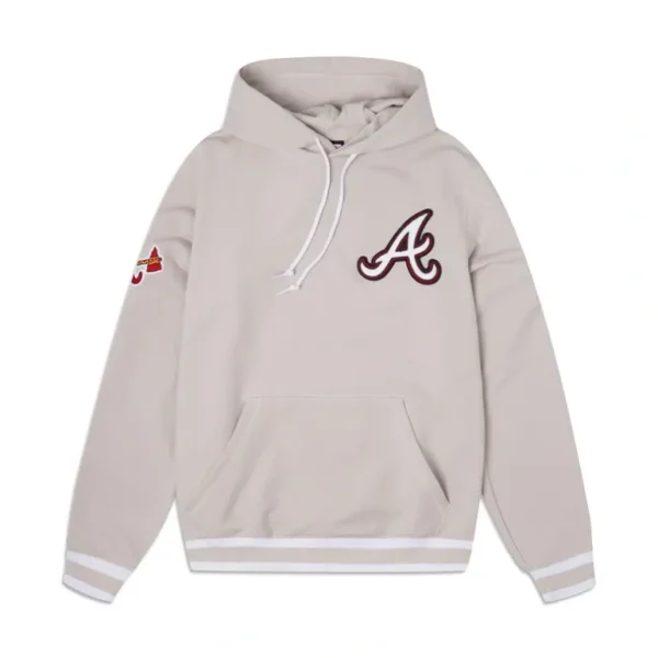 Discount Atlanta Braves Logo Select Chrome Hoodie - KTGCaps - Baseball caps for various teams, purchased online at a discount