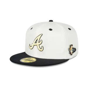 Best Atlanta Braves Mascot Pin 59FIFTY Fitted Hat - KTGCaps - Baseball caps for various teams, purchased online at a discount