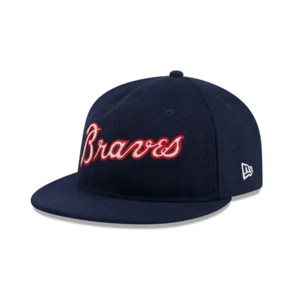 Sale Atlanta Braves Melton Wool Retro Crown 9FIFTY Adjustable Hat - KTGCaps - Baseball caps for various teams, purchased online at a discount