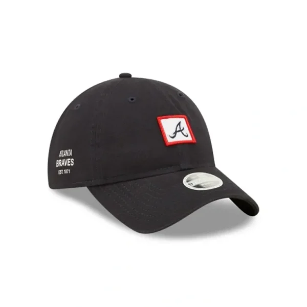 Store Atlanta Braves Mini Patch Womens 9TWENTY Adjustable Hat - KTGCaps - Baseball caps for various teams, purchased online at a discount