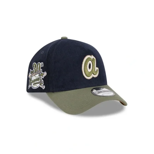 Outlet Atlanta Braves Navy 9FORTY AFrame Snapback Hat - KTGCaps - Baseball caps for various teams, purchased online at a discount