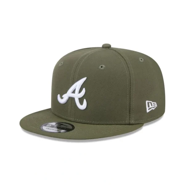 Sale Atlanta Braves Olive 9FIFTY Snapback Hat - KTGCaps - Baseball caps for various teams, purchased online at a discount