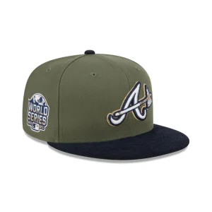 Outlet Atlanta Braves Olive Green 59FIFTY Fitted Hat - KTGCaps - Baseball caps for various teams, purchased online at a discount
