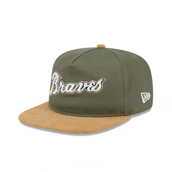 Discount Atlanta Braves Olive Green Golfer Hat - KTGCaps - Baseball caps for various teams, purchased online at a discount