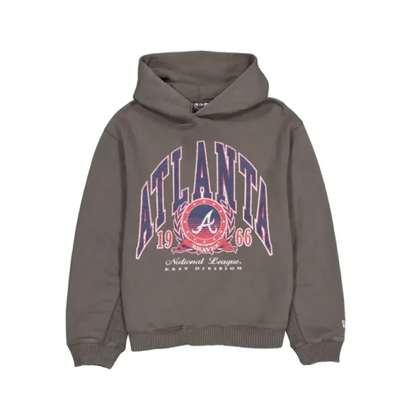 Fashion Atlanta Braves Oversized Essentials Hoodie - KTGCaps - Baseball caps for various teams, purchased online at a discount
