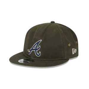 Outlet Atlanta Braves Rifle Green Retro Crown 9FIFTY Adjustable Hat - KTGCaps - Baseball caps for various teams, purchased online at a discount