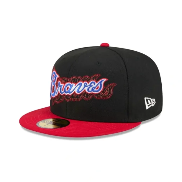 Fashion Atlanta Braves Shadow Stitch 59FIFTY Fitted Hat - KTGCaps - Baseball caps for various teams, purchased online at a discount