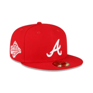 Shop Atlanta Braves Sidepatch Red 59FIFTY Fitted Hat - KTGCaps - Baseball caps for various teams, purchased online at a discount