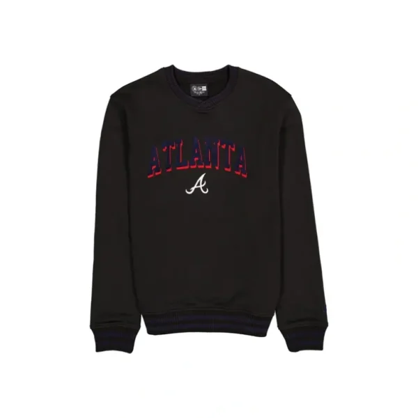 Store Atlanta Braves Sport Night Black Crewneck - KTGCaps - Baseball caps for various teams, purchased online at a discount