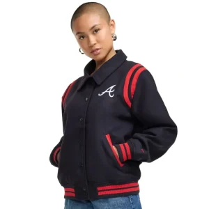 Online Atlanta Braves Sport Night Womens Jacket - KTGCaps - Baseball caps for various teams, purchased online at a discount
