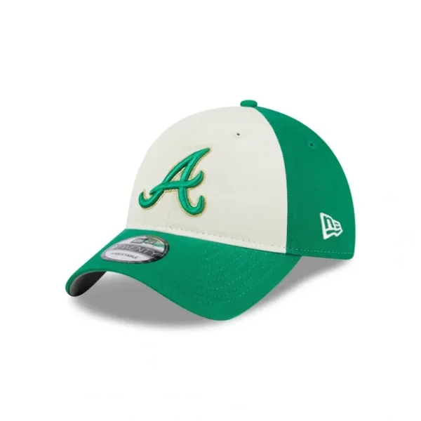 Best Sale Atlanta Braves St Patricks Day 2024 9TWENTY Adjustable Hat - KTGCaps - Baseball caps for various teams, purchased online at a discount