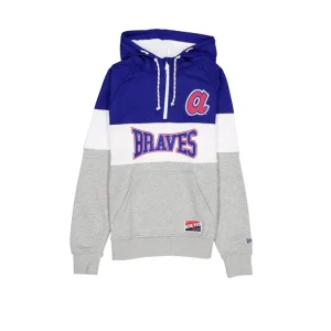 Sale Atlanta Braves Throwback Color Block Hoodie - KTGCaps - Baseball caps for various teams, purchased online at a discount