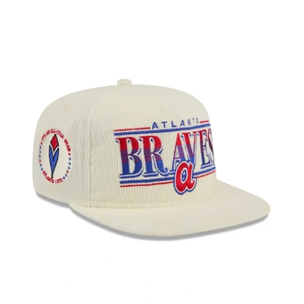 Outlet Atlanta Braves Throwback Corduroy Alt Golfer Hat - KTGCaps - Baseball caps for various teams, purchased online at a discount