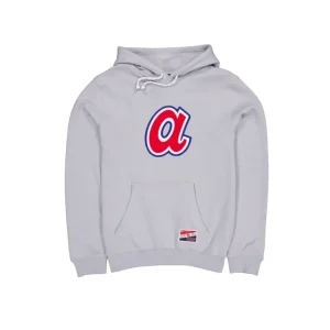 Shop Atlanta Braves Throwback Gray Hoodie - KTGCaps - Baseball caps for various teams, purchased online at a discount