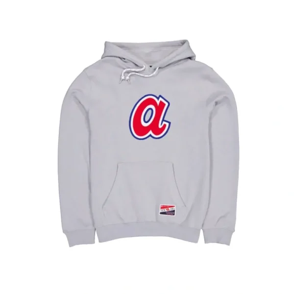 Shop Atlanta Braves Throwback Gray Hoodie - KTGCaps - Baseball caps for various teams, purchased online at a discount