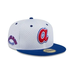 Online Atlanta Braves Throwback Mesh 59FIFTY Fitted Hat - KTGCaps - Baseball caps for various teams, purchased online at a discount