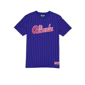 Best Atlanta Braves Throwback Pinstripe TShirt - KTGCaps - Baseball caps for various teams, purchased online at a discount