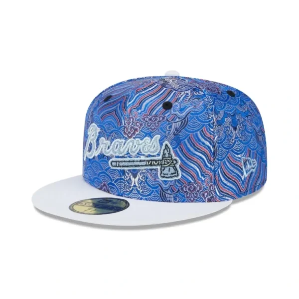Cheap Atlanta Braves Wave Fill 59FIFTY Fitted Hat - KTGCaps - Baseball caps for various teams, purchased online at a discount