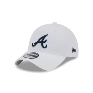 Outlet Atlanta Braves White 9TWENTY Adjustable Hat - KTGCaps - Baseball caps for various teams, purchased online at a discount