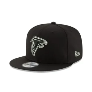 Outlet Atlanta Falcons Black and White 9FIFTY Snapback Hat - KTGCaps - Baseball caps for various teams, purchased online at a discount