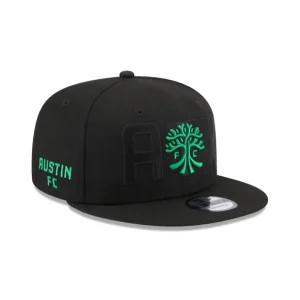 Best Austin FC Black 9FIFTY Snapback Hat - KTGCaps - Baseball caps for various teams, purchased online at a discount