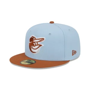 Online Baltimore Orioles Color Pack Glacial Blue 59FIFTY Fitted Hat - KTGCaps - Baseball caps for various teams, purchased online at a discount