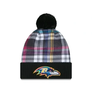New Baltimore Ravens 2024 Crucial Catch Sport Pom Knit Hat - KTGCaps - Baseball caps for various teams, purchased online at a discount
