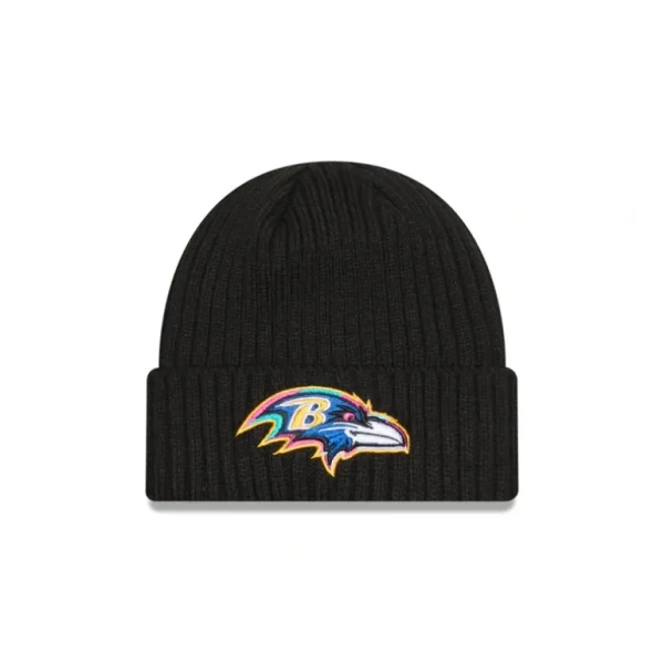 Outlet Baltimore Ravens 2024 Crucial Catch Tech Knit Hat - KTGCaps - Baseball caps for various teams, purchased online at a discount