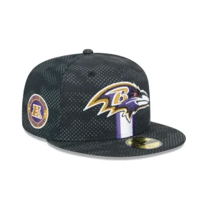 Store Baltimore Ravens 2024 Sideline 59FIFTY Fitted Hat - KTGCaps - Baseball caps for various teams, purchased online at a discount