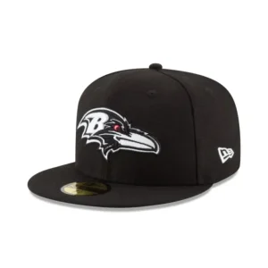 Store Baltimore Ravens Black amp White 59FIFTY Fitted Hat - KTGCaps - Baseball caps for various teams, purchased online at a discount