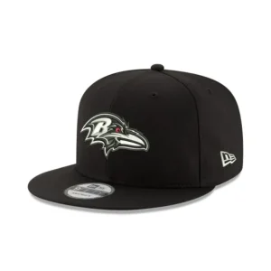 Online Baltimore Ravens Black and White 9FIFTY Snapback Hat - KTGCaps - Baseball caps for various teams, purchased online at a discount