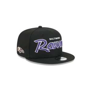 Sale Baltimore Ravens Script Kids 9FIFTY Snapback Hat - KTGCaps - Baseball caps for various teams, purchased online at a discount