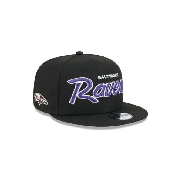 Sale Baltimore Ravens Script Kids 9FIFTY Snapback Hat - KTGCaps - Baseball caps for various teams, purchased online at a discount
