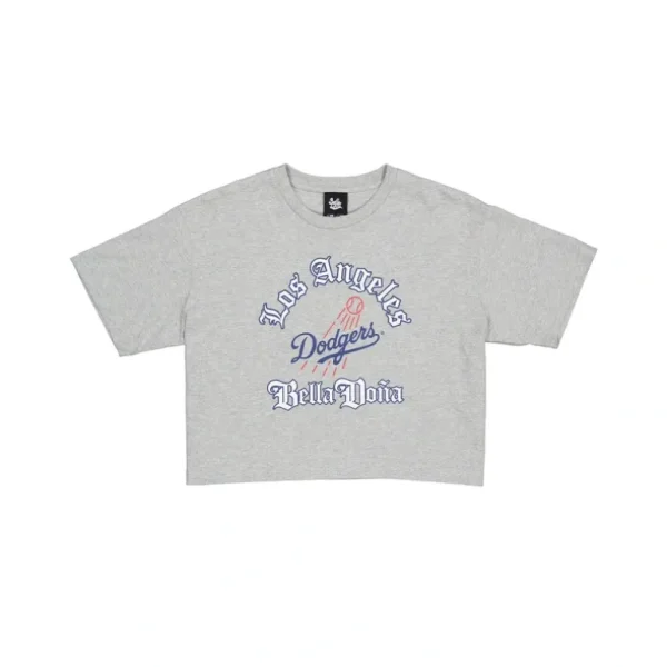 Best Sale Bella Doña x Los Angeles Dodgers Womens Cropped TShirt - KTGCaps - Baseball caps for various teams, purchased online at a discount