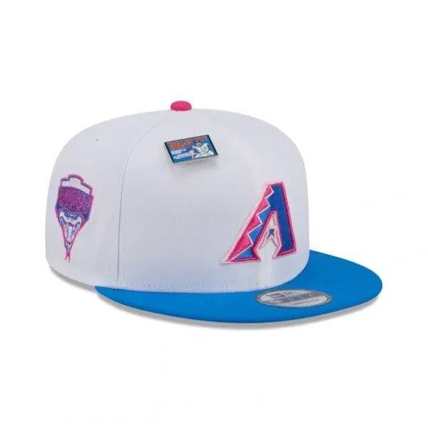 Online Big League Chew X Arizona Diamondbacks Cotton Candy 9FIFTY Snapback Ha - KTGCaps - Baseball caps for various teams, purchased online at a discount