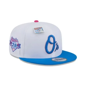Sale Big League Chew X Baltimore Orioles Cotton Candy 9FIFTY Snapback Hat - KTGCaps - Baseball caps for various teams, purchased online at a discount