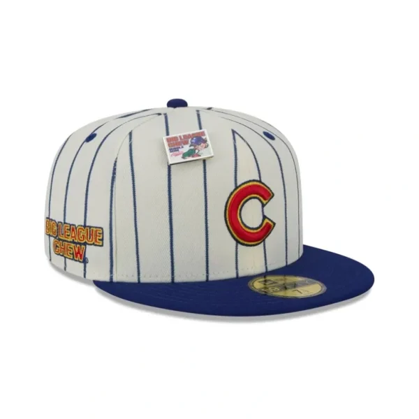 Store Big League Chew X Chicago Cubs Pinstripe 59FIFTY Fitted Hat - KTGCaps - Baseball caps for various teams, purchased online at a discount